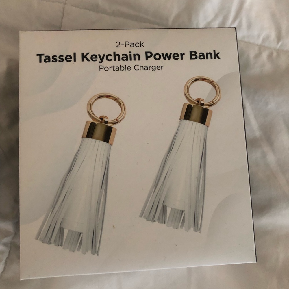 Limitless keychain power bank charger- Two Tassles